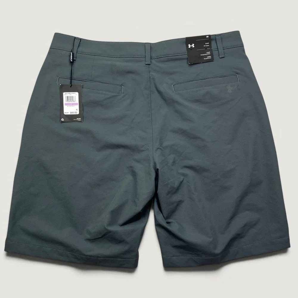 Under Armour Mens 38 UA Tech Short Gray 10 Inch Inseam Golf Performance 1350071
